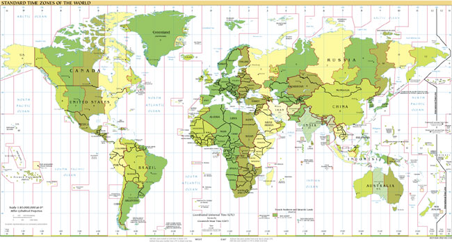 time zone map. World Time Zone Map