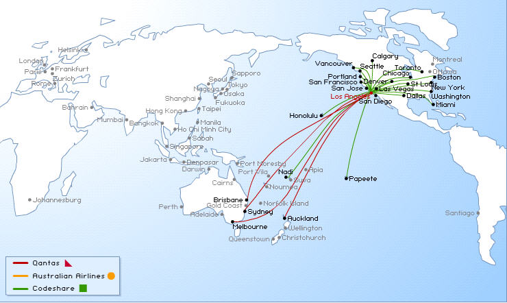 QANTAS flights from LAX