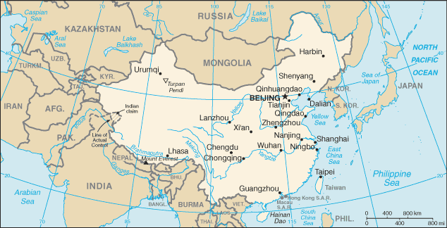 CIA China Map
