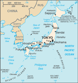 CIA Japan Map