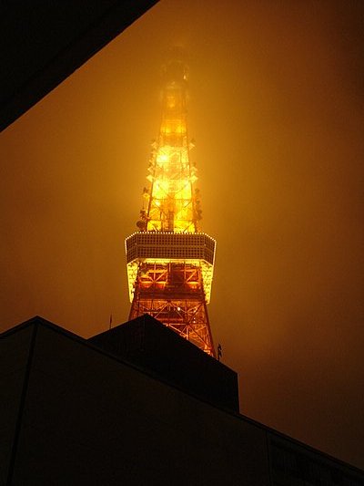 Tokyo Tower in the fog