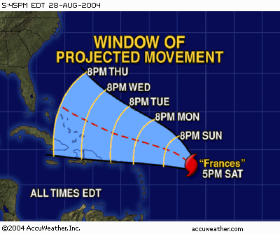 Hurricane Frances, Image from Accuweather