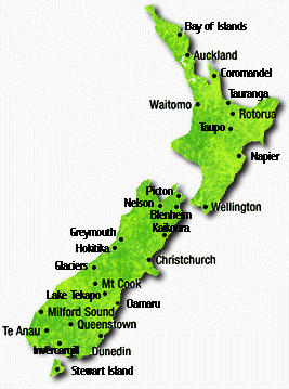 NZ Tourist locations